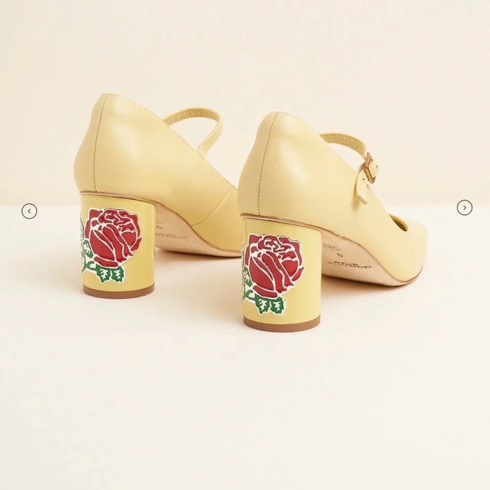 Charlotte Stone Winnie in Butter Yellow with Red Roses
